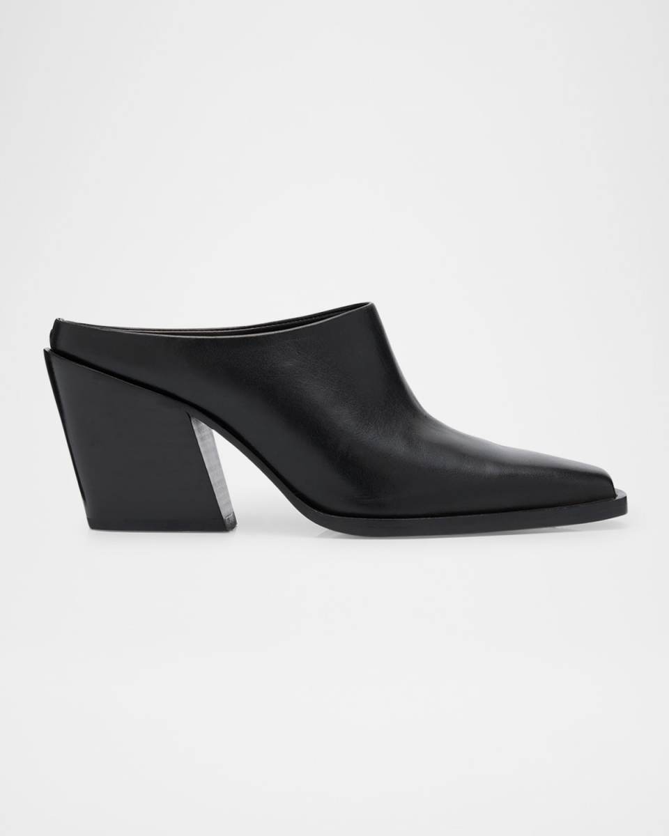 Joni Leather Western Mules